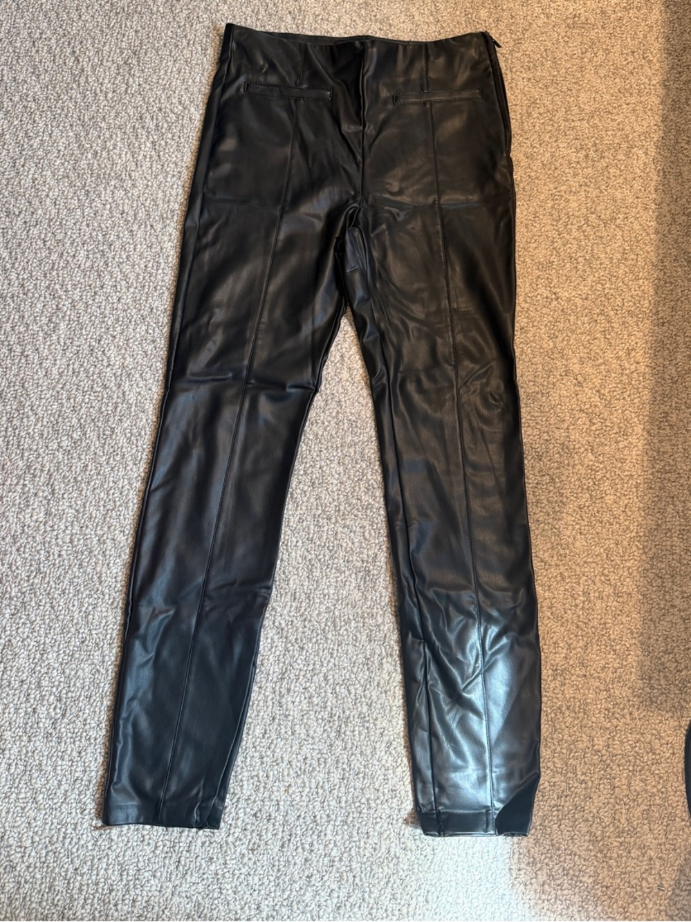 Zara Black Faux Leather Leggings
